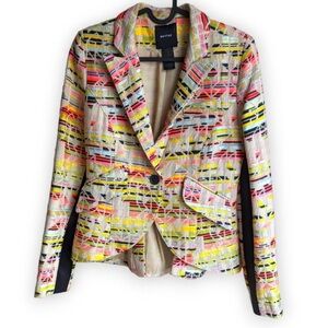 Smythe tribal tuxedo stripe blazer size 4